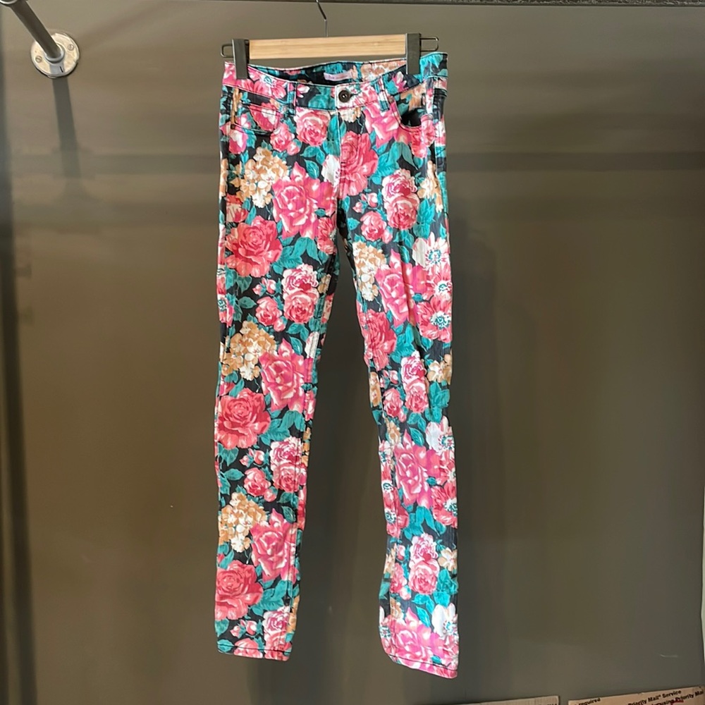 Fire floral skinny jean
